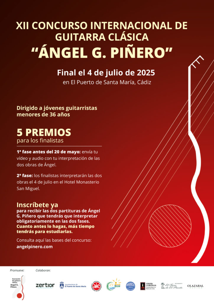 cartel concurso guitarra clasica angel piñero